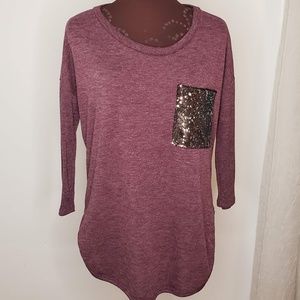 Sequine Pocket Shirt Size M